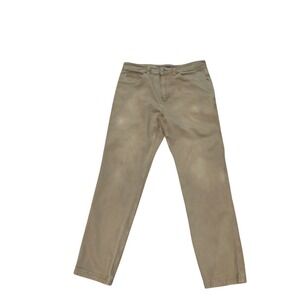 Duluth Trading Co Flex Fire Hose Mens Tan‎ Straight Leg Work Pants 34x32 *(31)